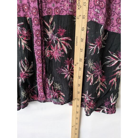 Angels Forever Young Y2K Tank Juniors XL Bohemian Purple Rayon Floral Mixed Prin - Picture 6 of 9